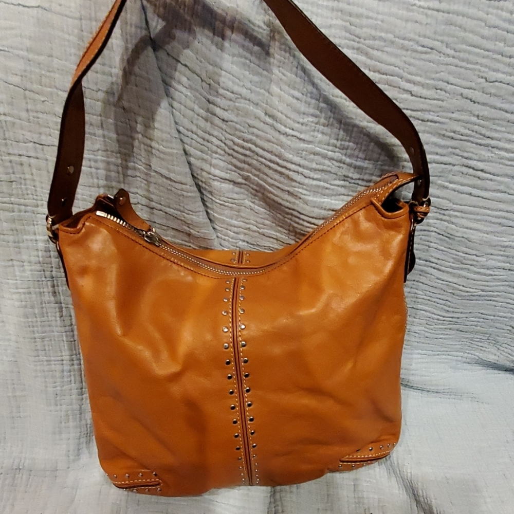 Michael Kors Camel Studded Hobo